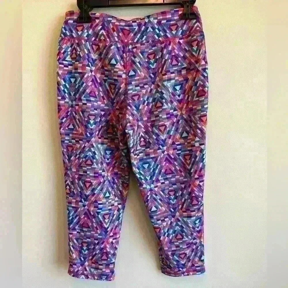 MTA Sport Girls Multicolor Capri Leggings - size Large (10/12) - Picture 3 of 4